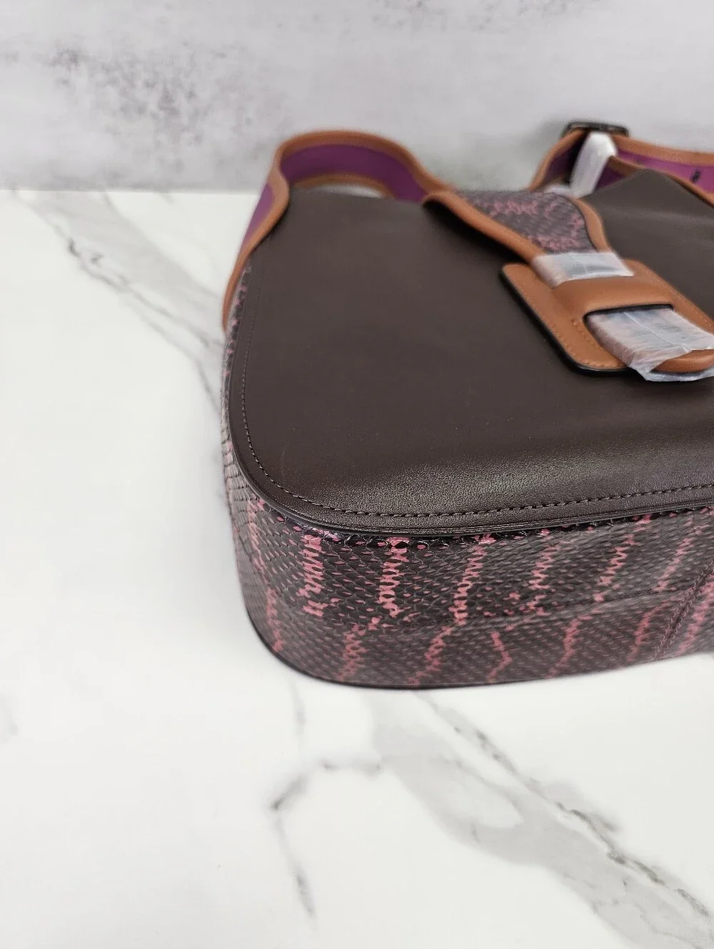 Coach Courier Hobo Bag With Snakeskin Trim - NWT